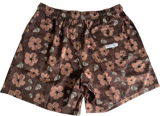 Men’s Boardshorts - Brown Hebrew Shell