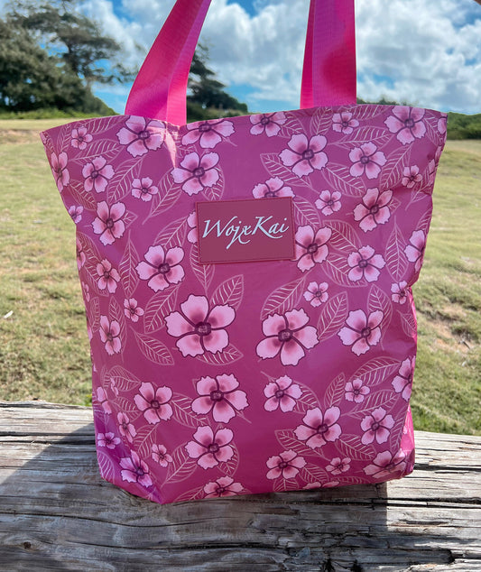 PINK HIBISCUS TOTE
