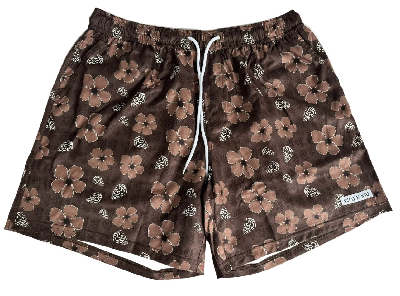 Men’s Boardshorts - Brown Hebrew Shell