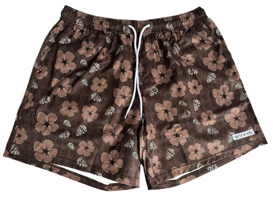 Men’s Boardshorts - Brown Hebrew Shell