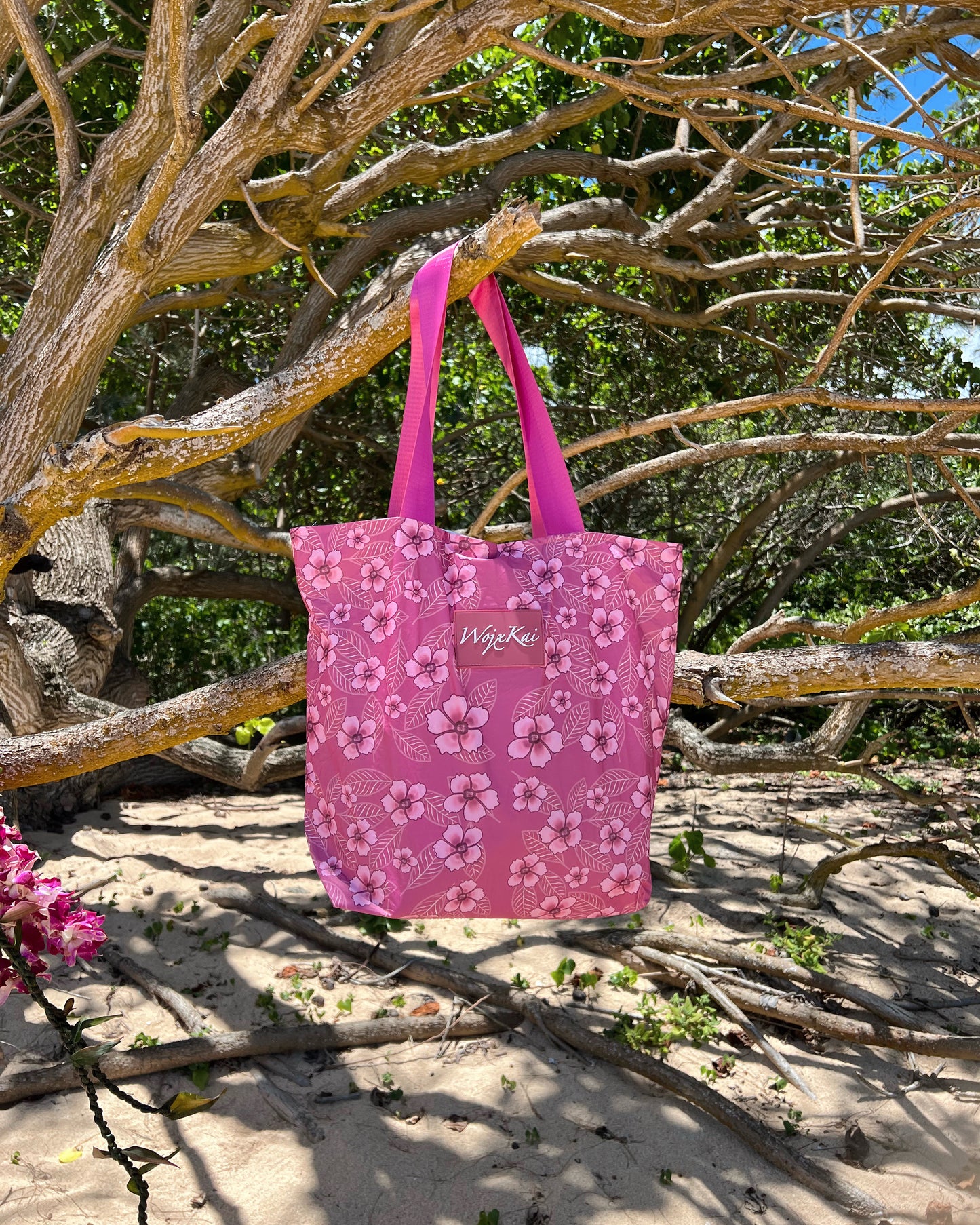 PINK HIBISCUS TOTE